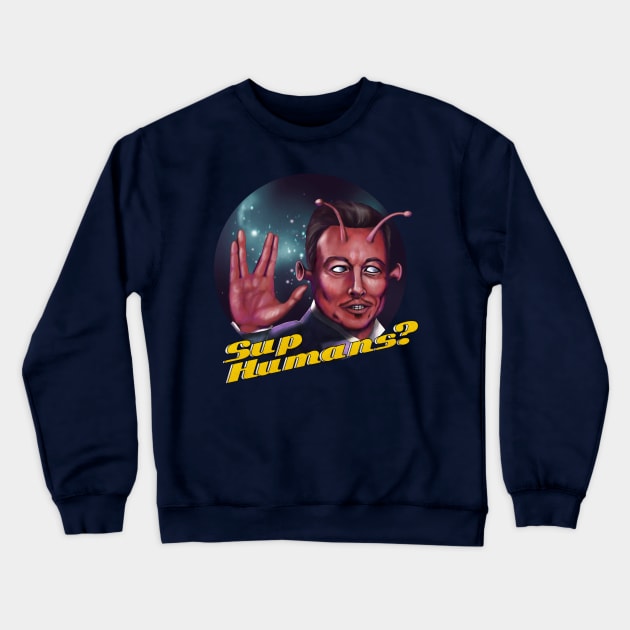 Martian Elon Crewneck Sweatshirt by Karl_The_Faun